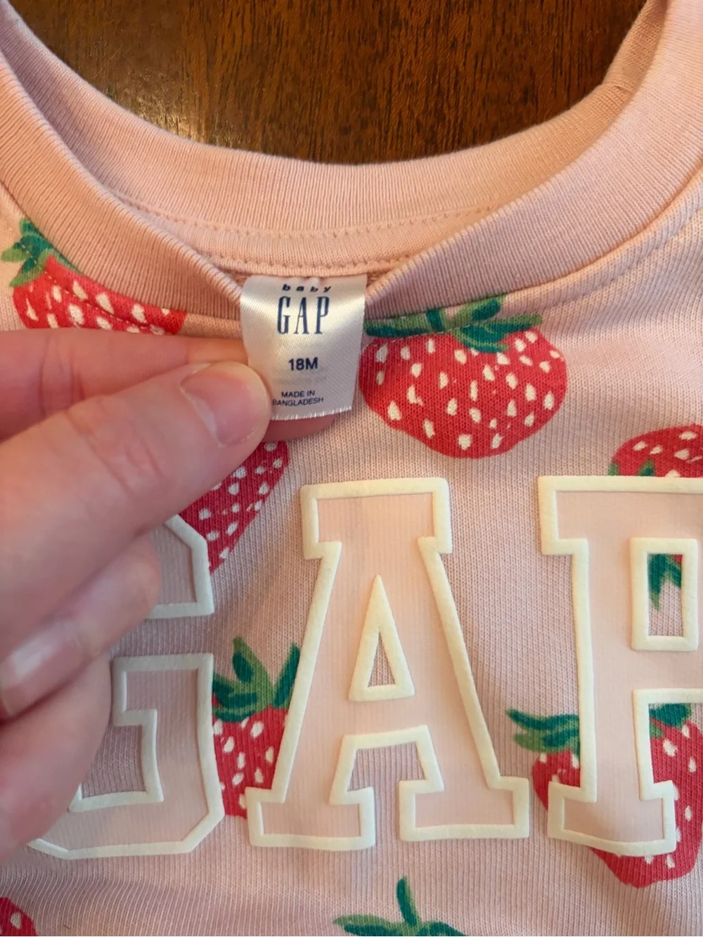 GAP Pink Strawberry Print Two-Piece Set